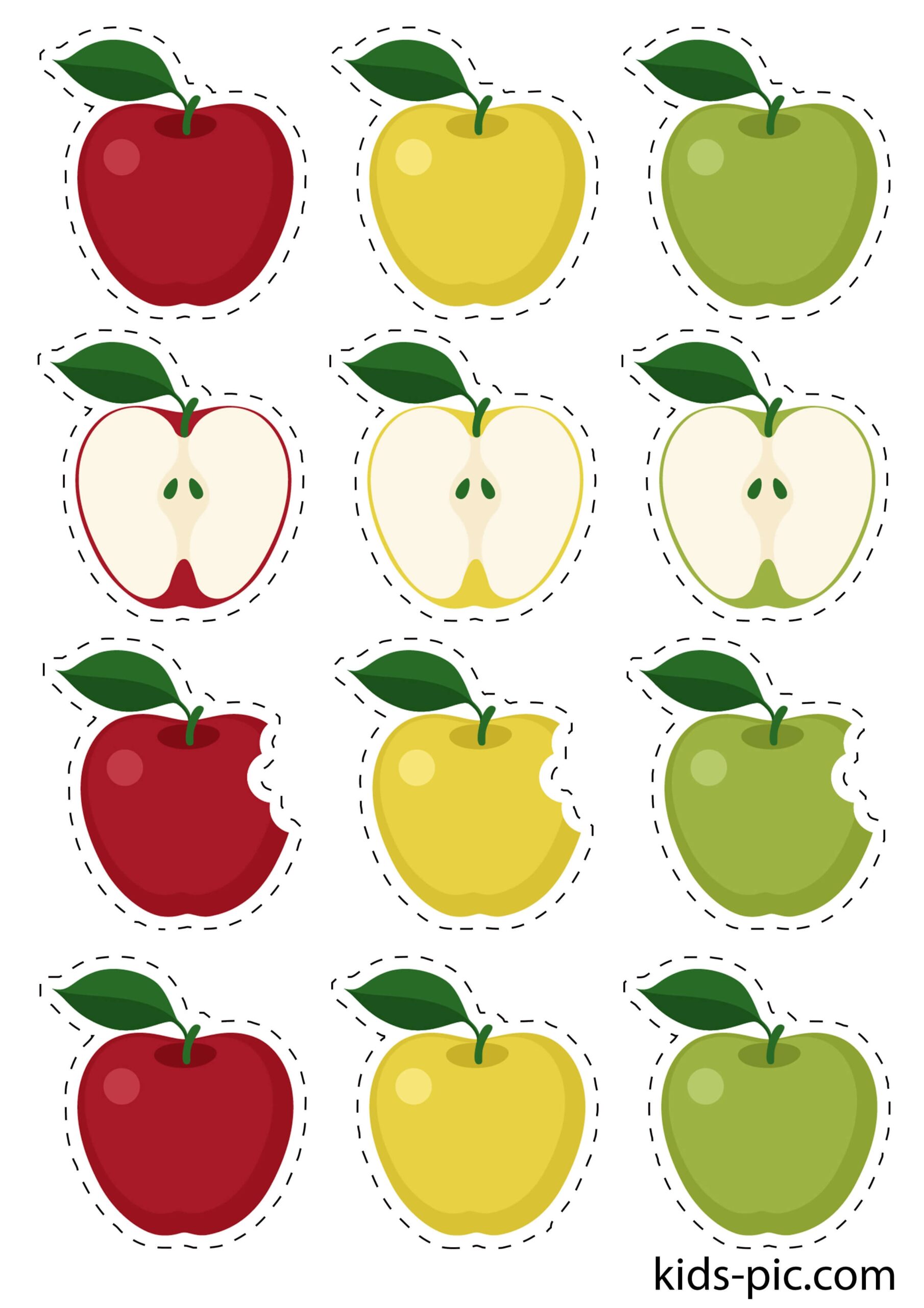 Apple Cut Out Template Kids Pic