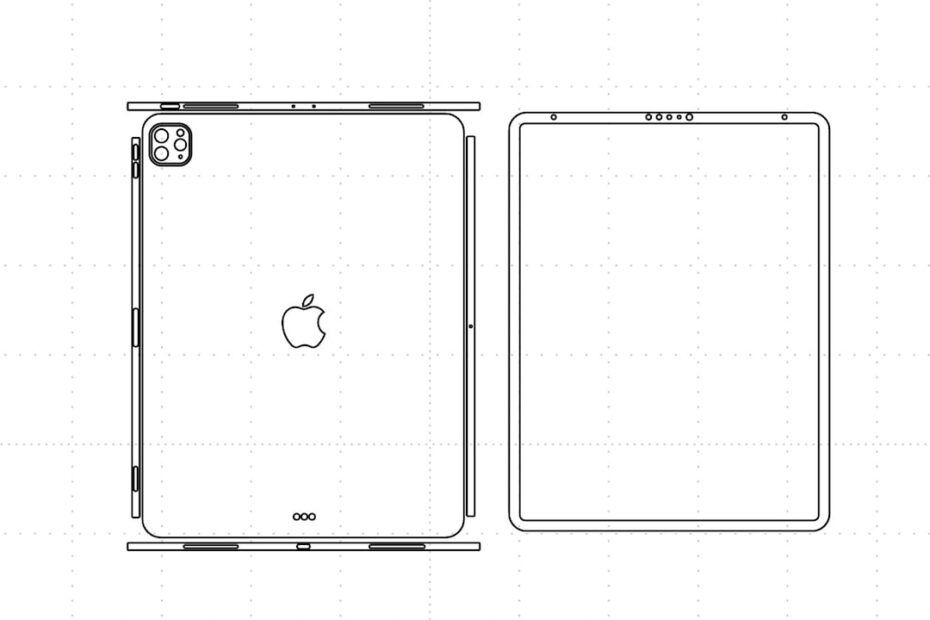 Apple IPad Pro 12 9 4th Generation 2020 Vector Cut File Skin Template Etsy