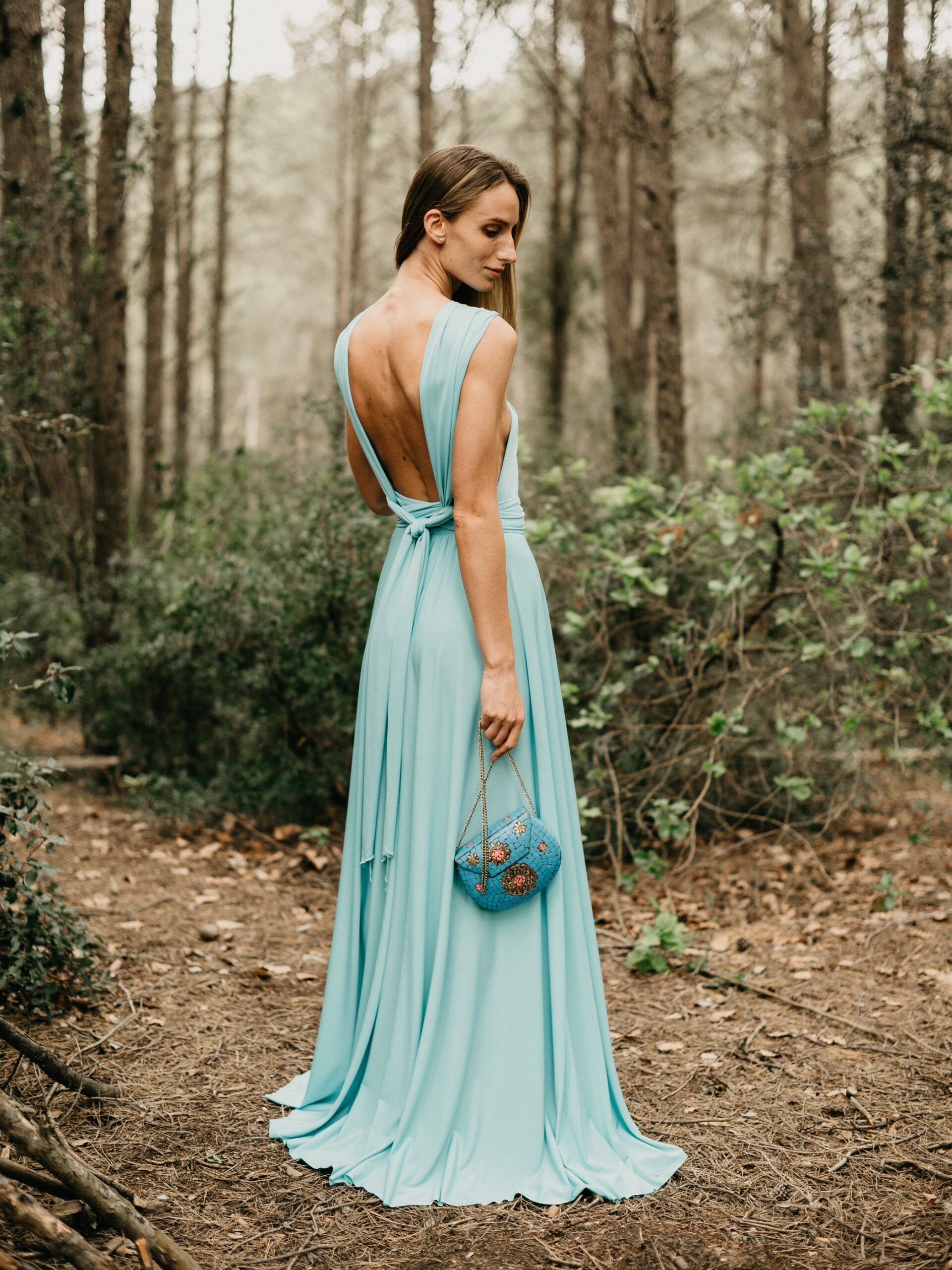Aquamarine Infinity Wedding Dress Aqua Blue Bridesmaid Dress 