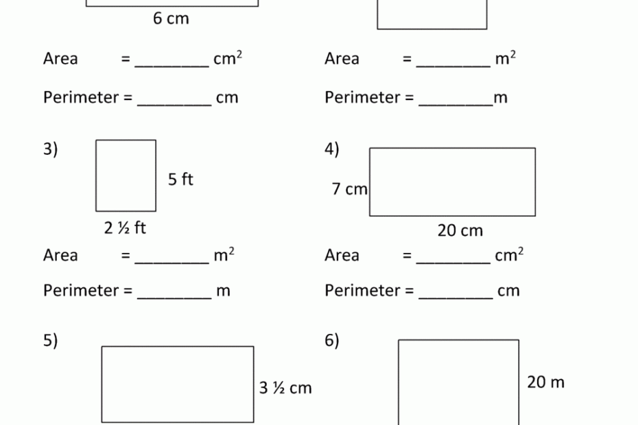 Area And Perimeter Of Rectangle
