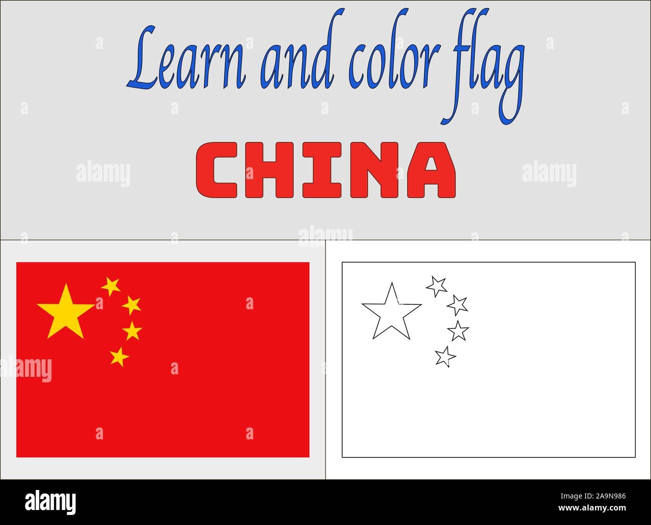 chinese flag coloring page