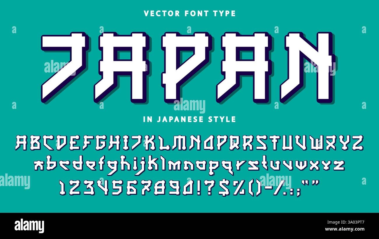 Asian Font Of English Letters And Numbers Vector Abc Type Or Typeface In Japanese Chinese And Korean Oriental Styles Calligraphy Poster Of Uppercas Stock Vector Image U0026 Art Alamy