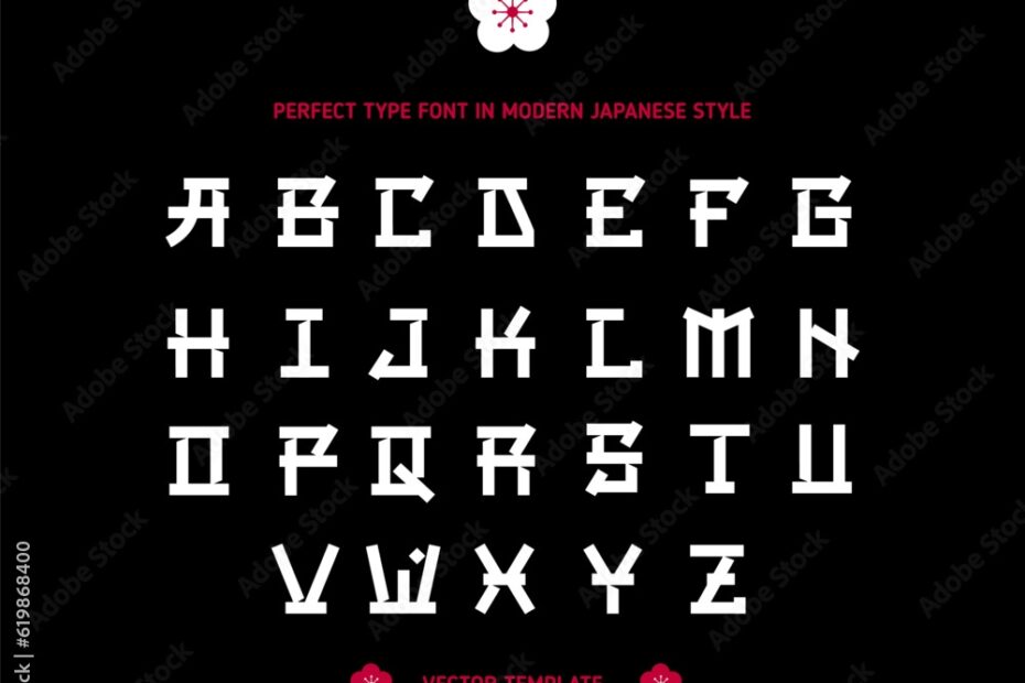 Asian Japanese Font Stairwell Type Typeface
