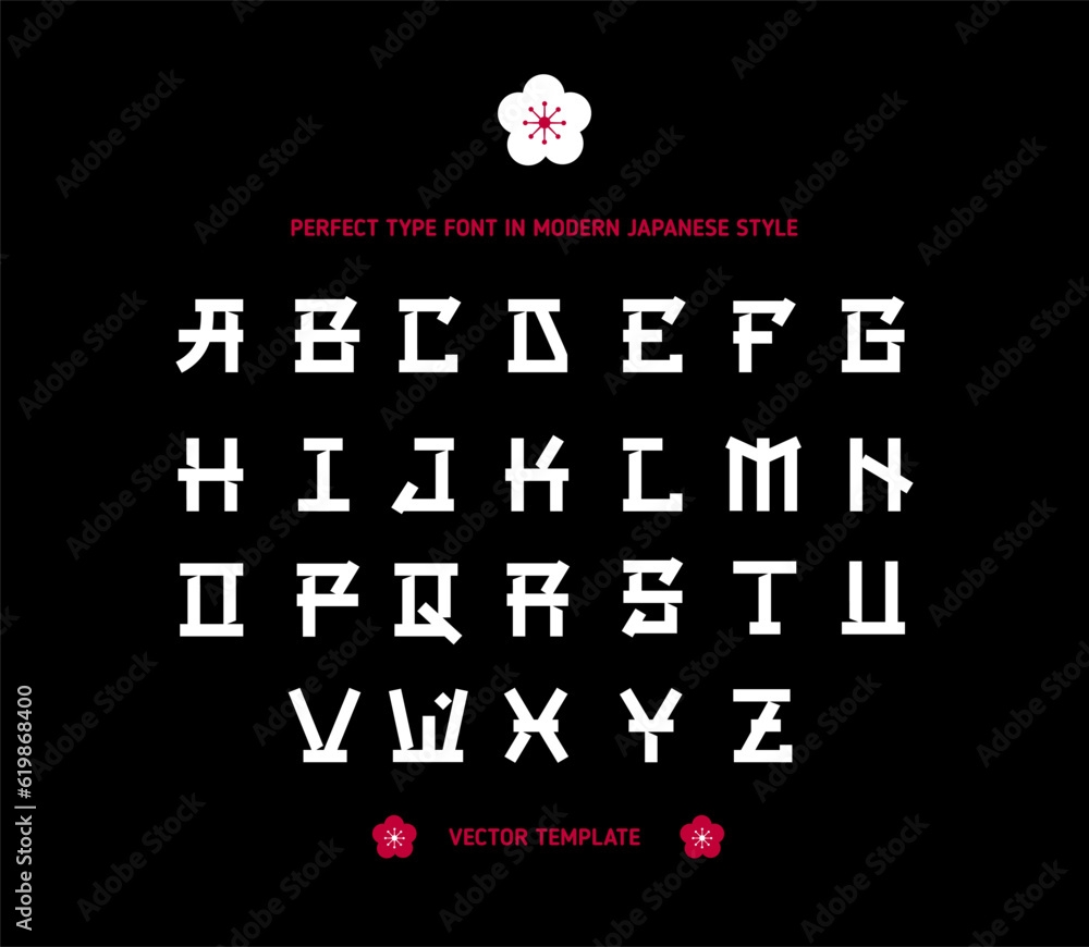 Asian Japanese Font Stairwell Type Typeface