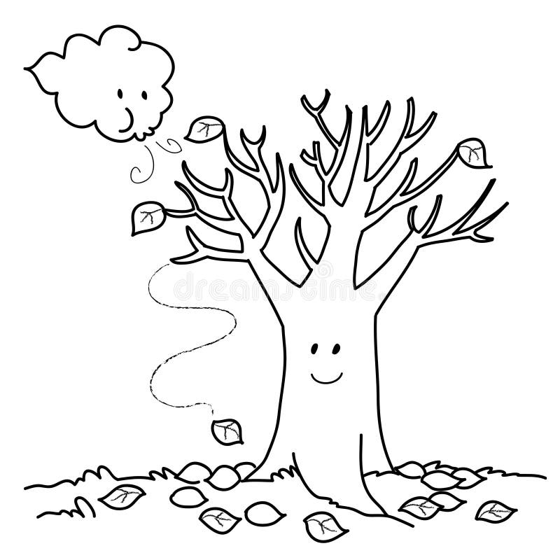 Autumn Coloring Illustration Stock Vector Illustration Of Tree Autumn 5778867