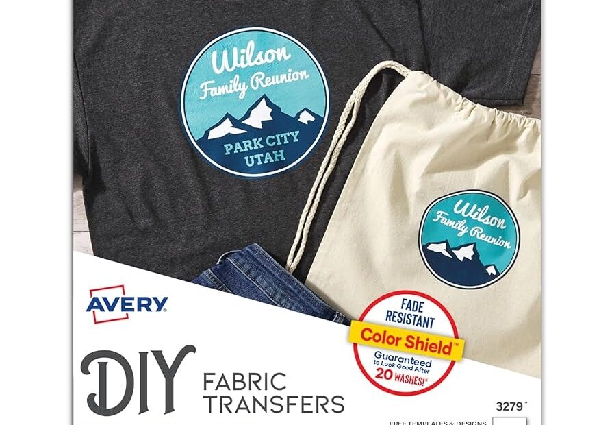Avery Printable Heat Transfer Paper For Dark Fabrics 8 5