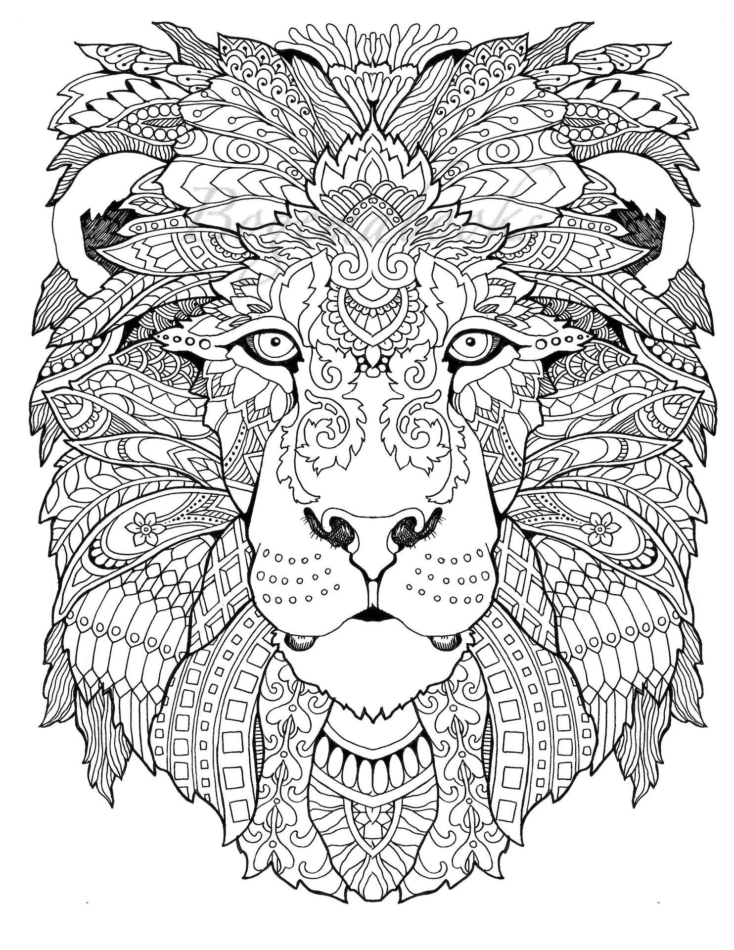 printable coloring pages for adults animals
