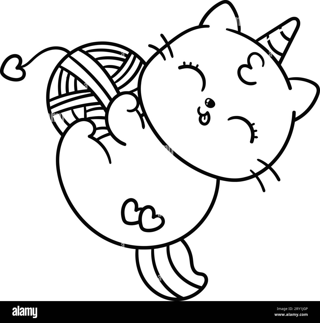 Baby Cat Coloring Pages Hi res Stock Photography And Images Alamy