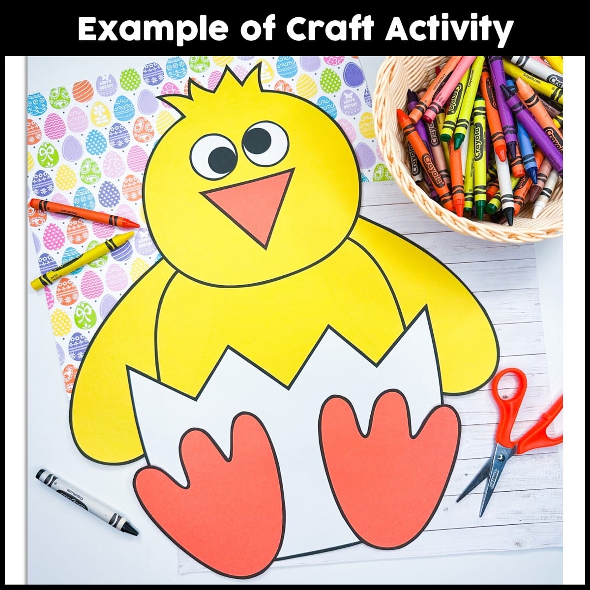 printable chick craft template