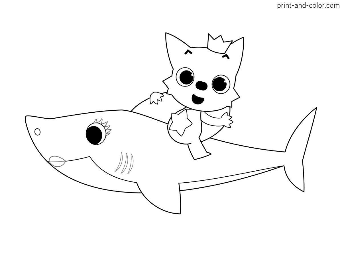 baby shark coloring sheet