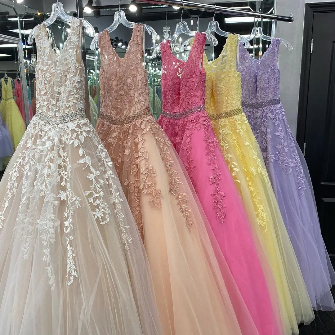 pastel color prom dresses