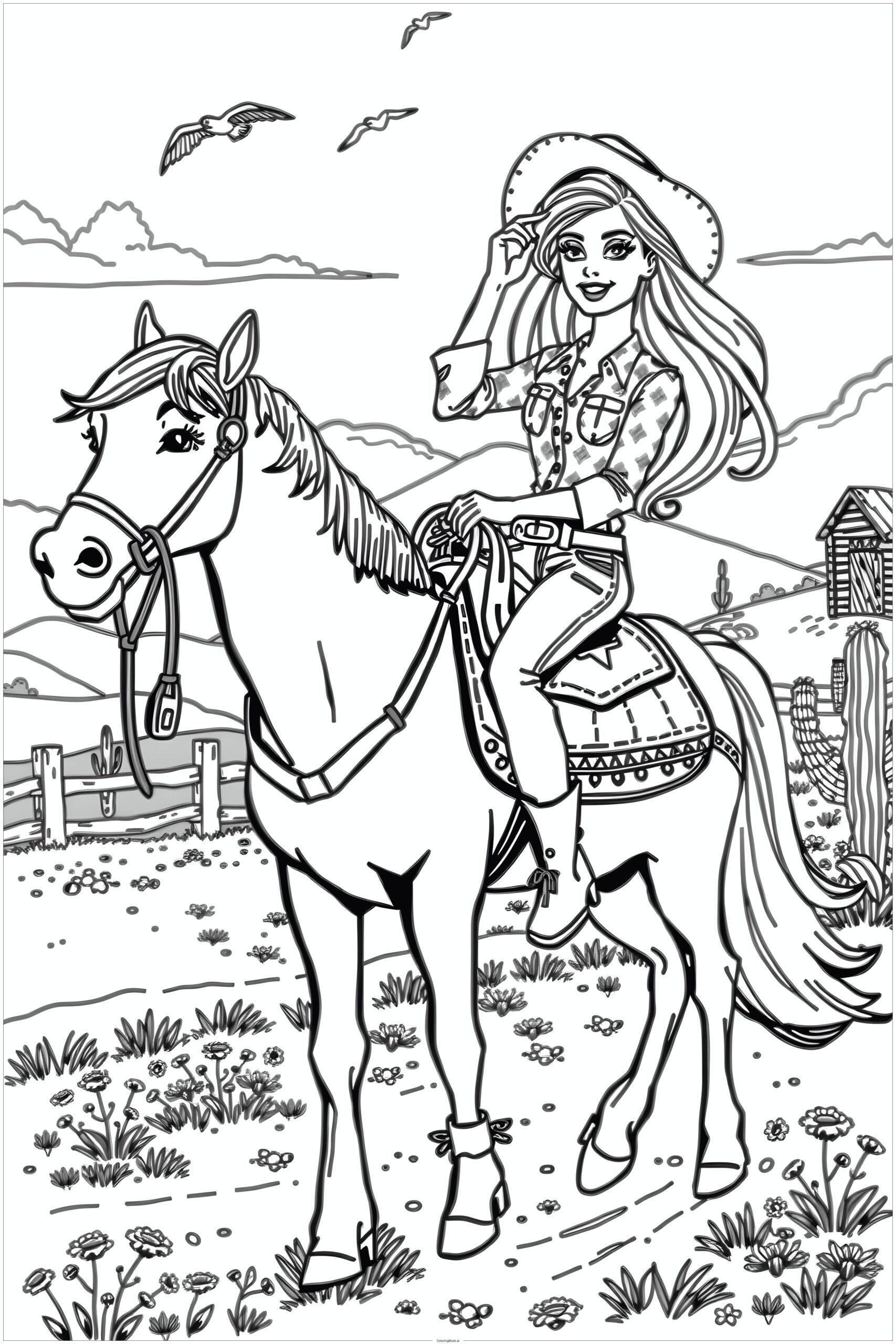 horse coloring printable