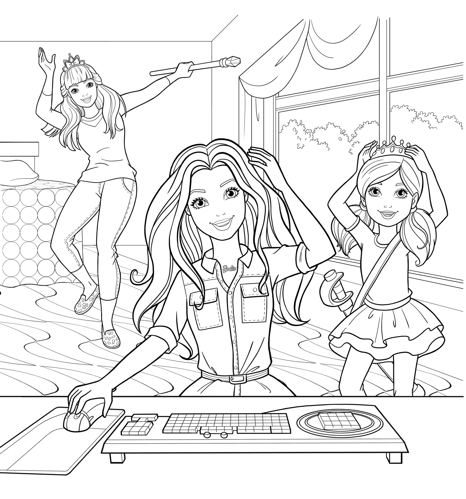 barbie printable coloring sheets