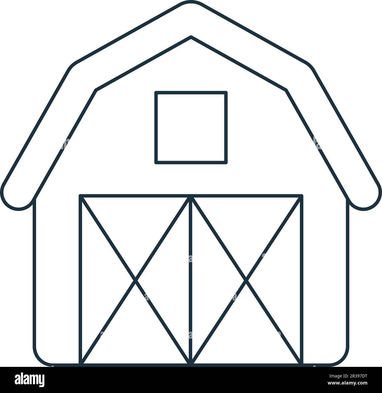 Barn Icon Monochrome Simple Sign From Agriculture Collection 
