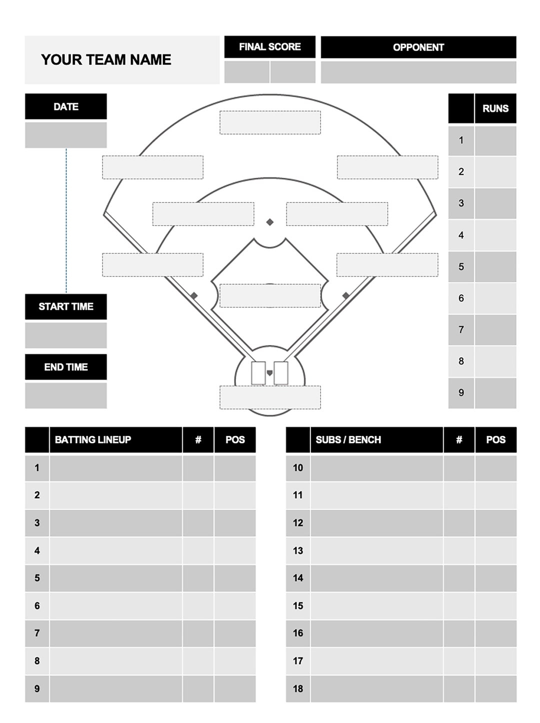 printable baseball template