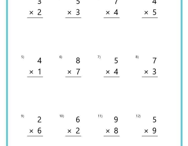 Basic Multiplication Worksheets K12 Math Worksheets