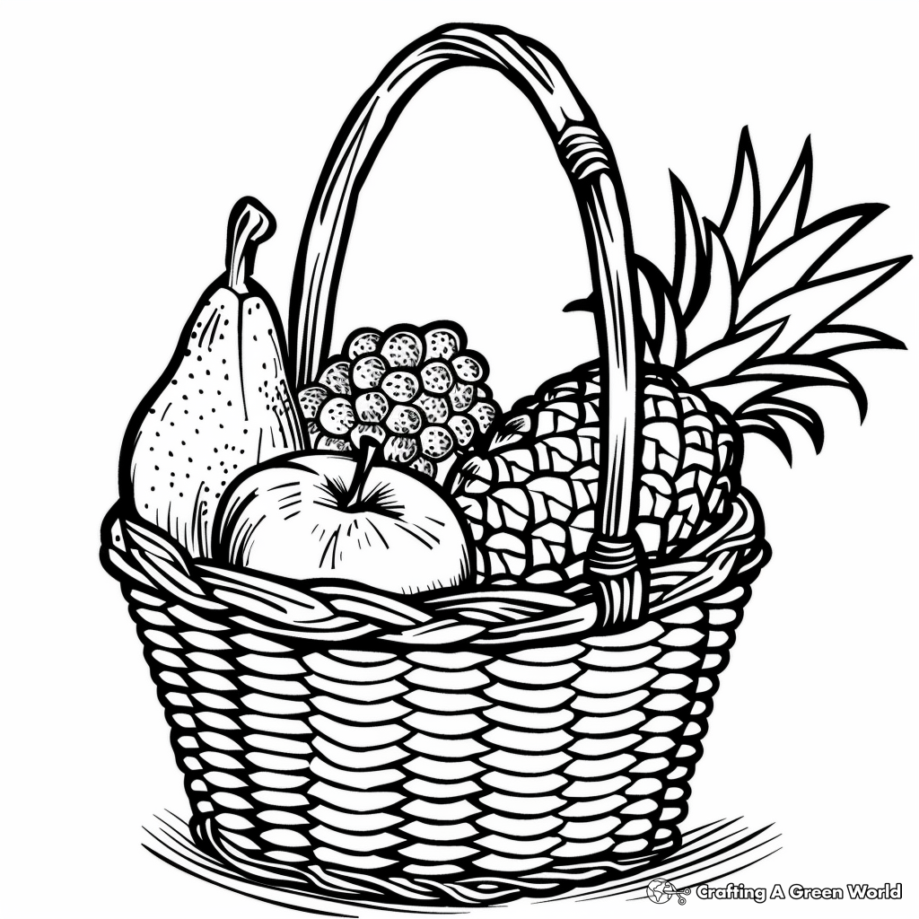 Basket Coloring Pages Free U0026 Printable 