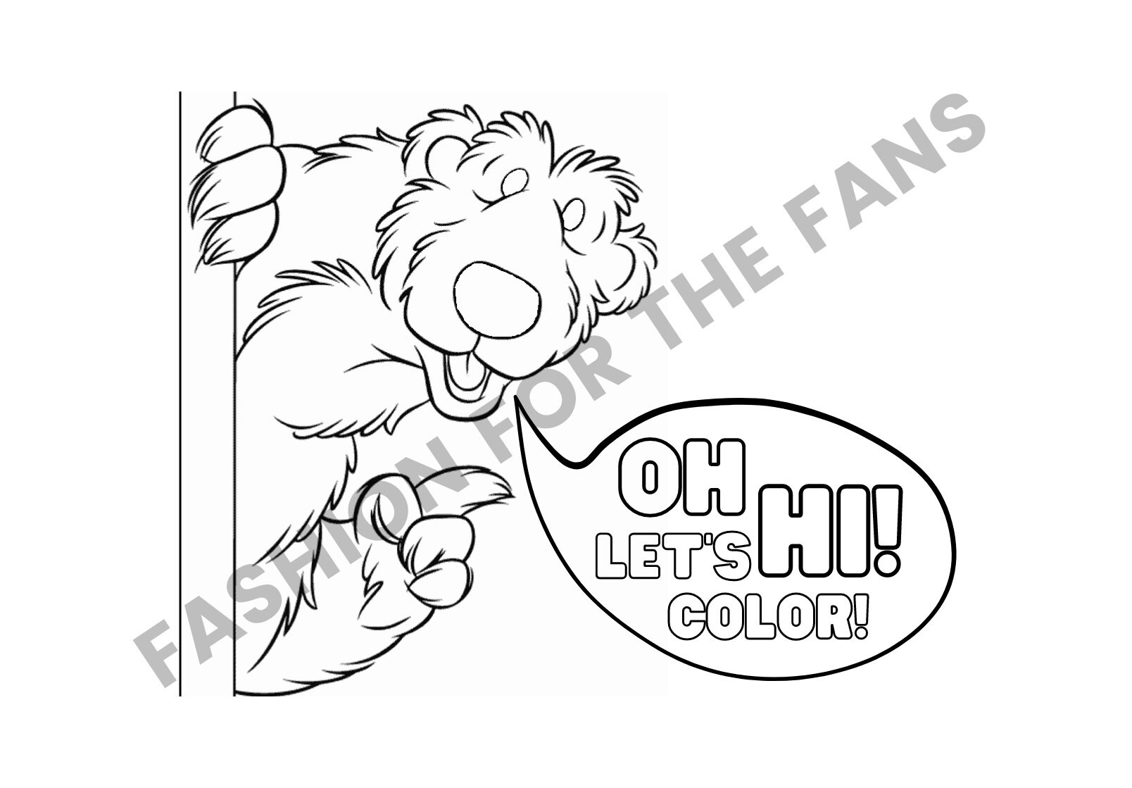Bear In The Big Blue House Coloring Pages Digital Download Etsy UK