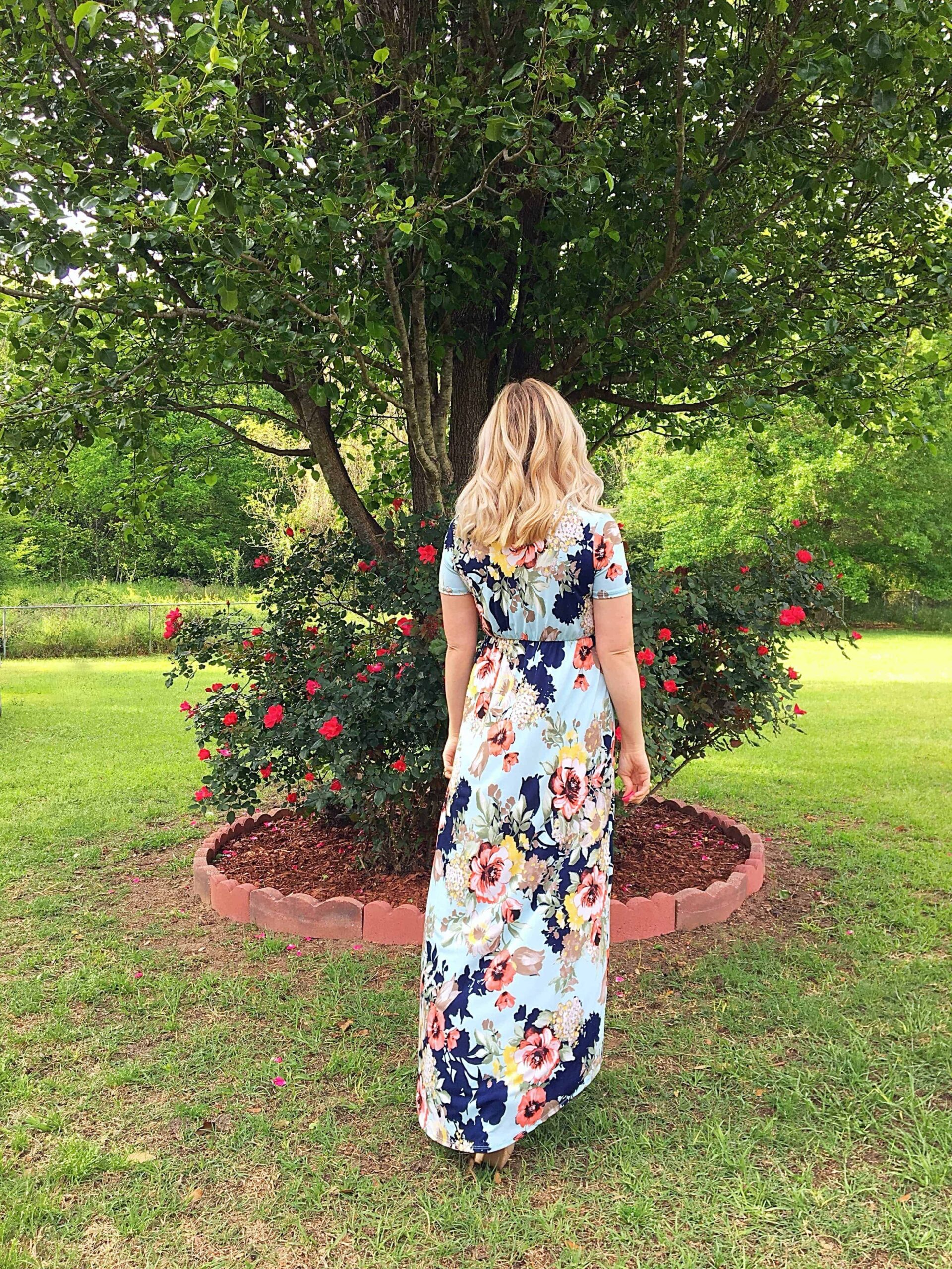 Beautiful Spring Floral Maxi Dress Kindly Unspoken