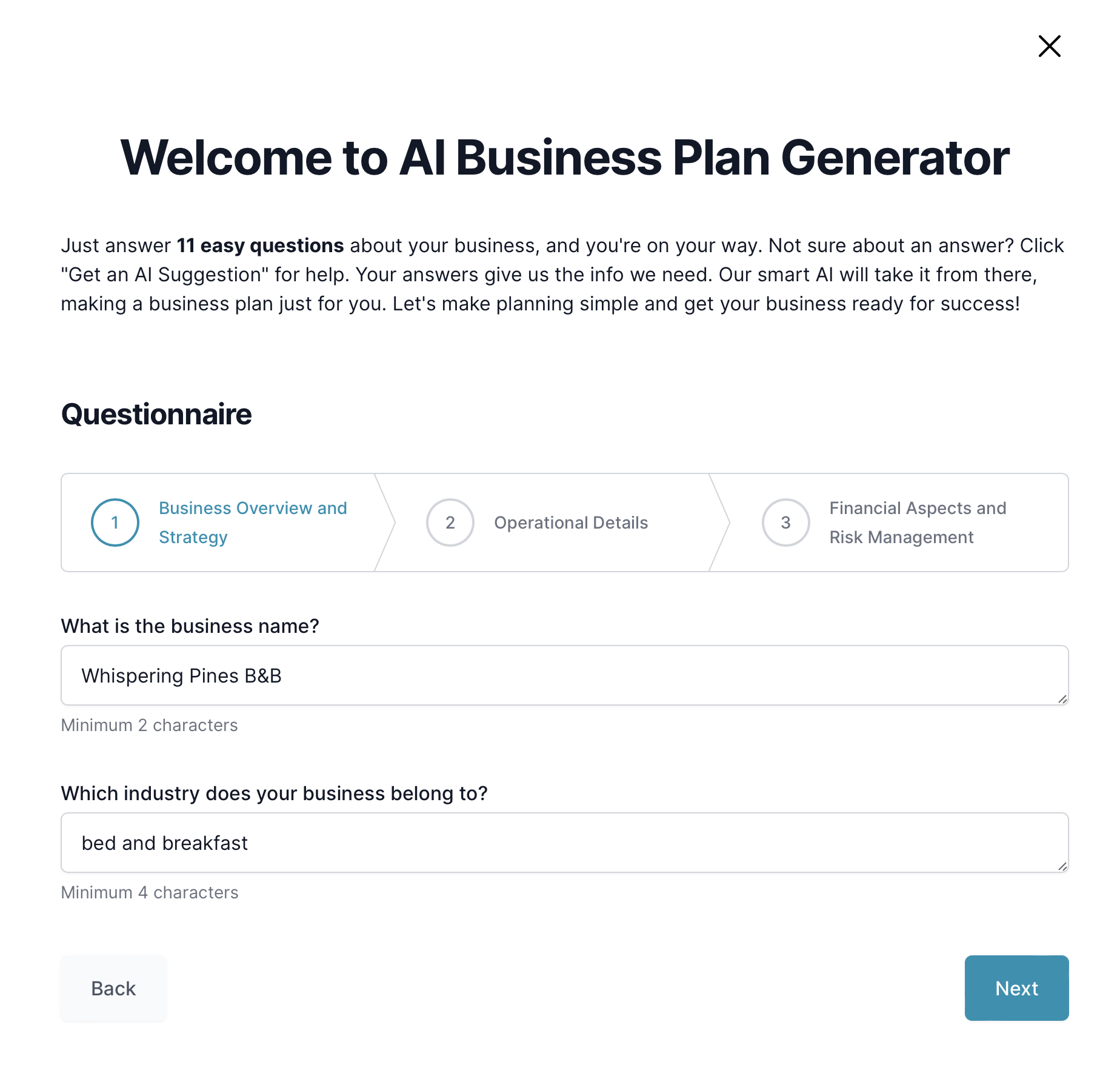 Bed And Breakfast Business Plan Template PDF