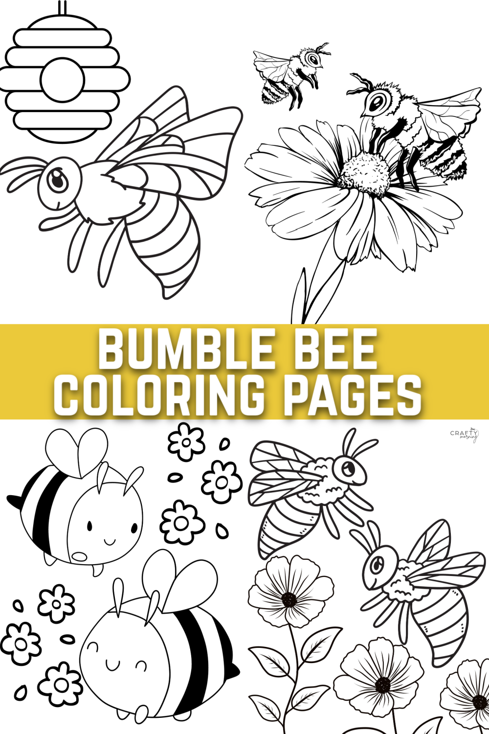 Bee Coloring Pages To Print Crafty Morning