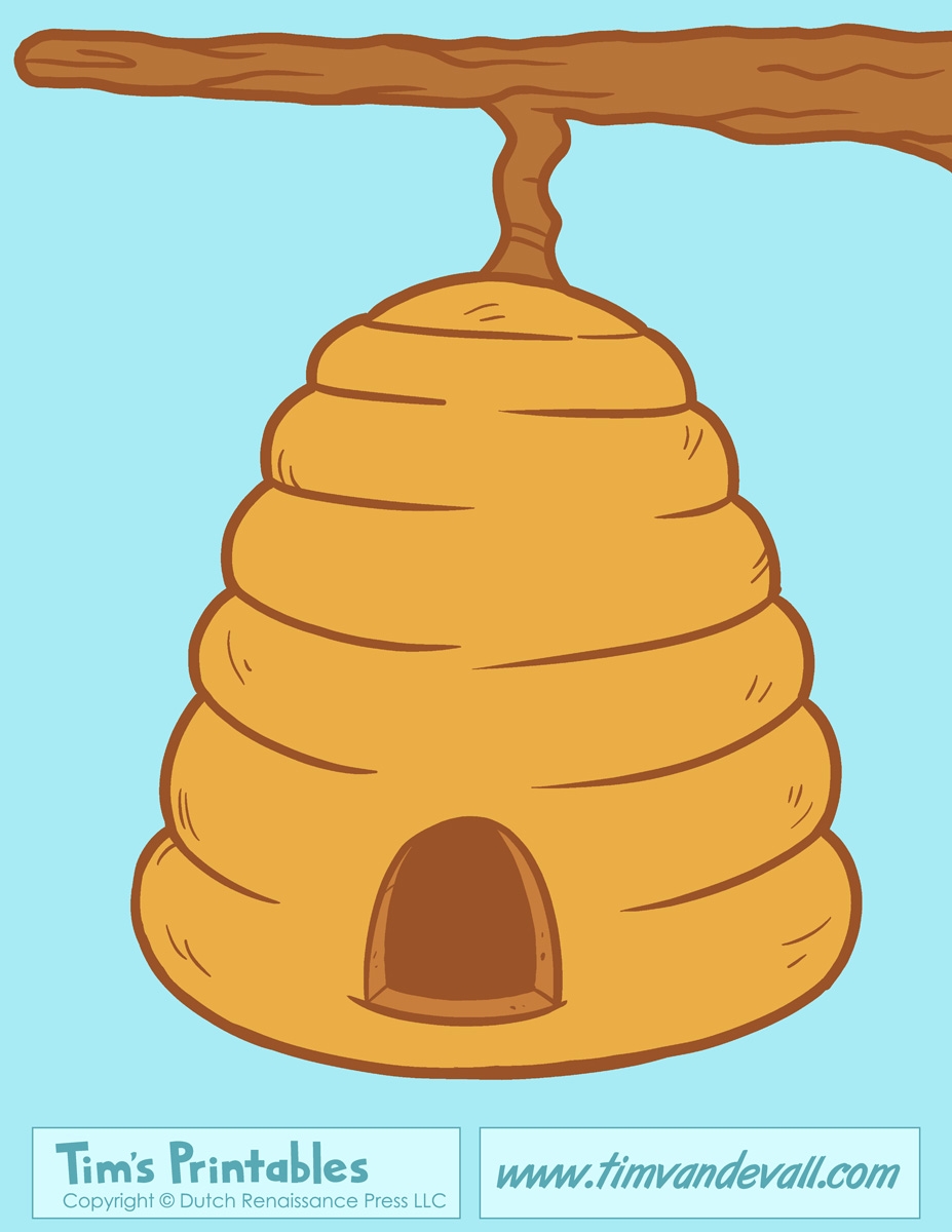 Beehive Template U0026 Beehive Coloring Page