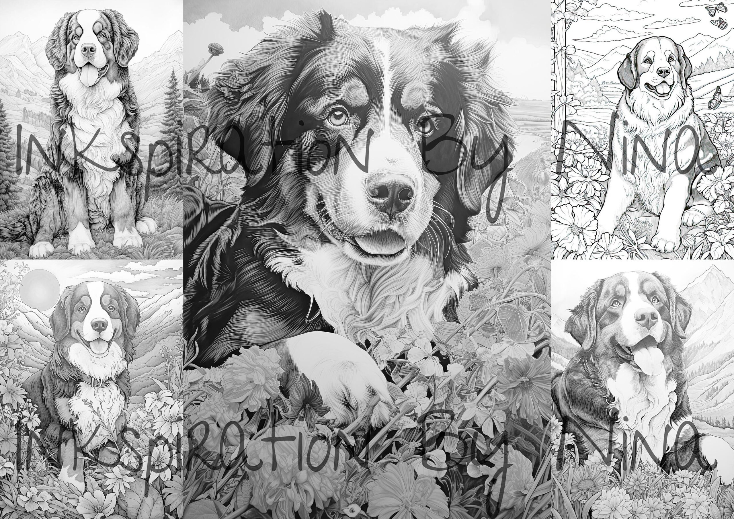 bernese mountain dog coloring pages