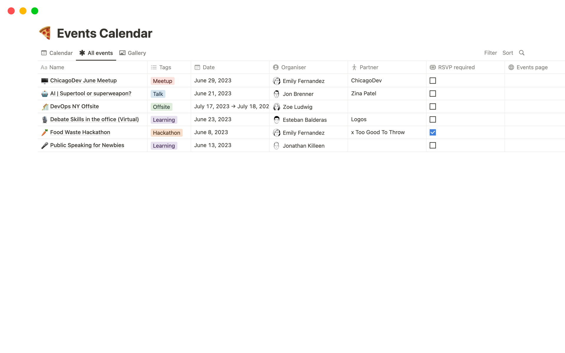 Best Event Planning Templates From Notion Notion Marketplace