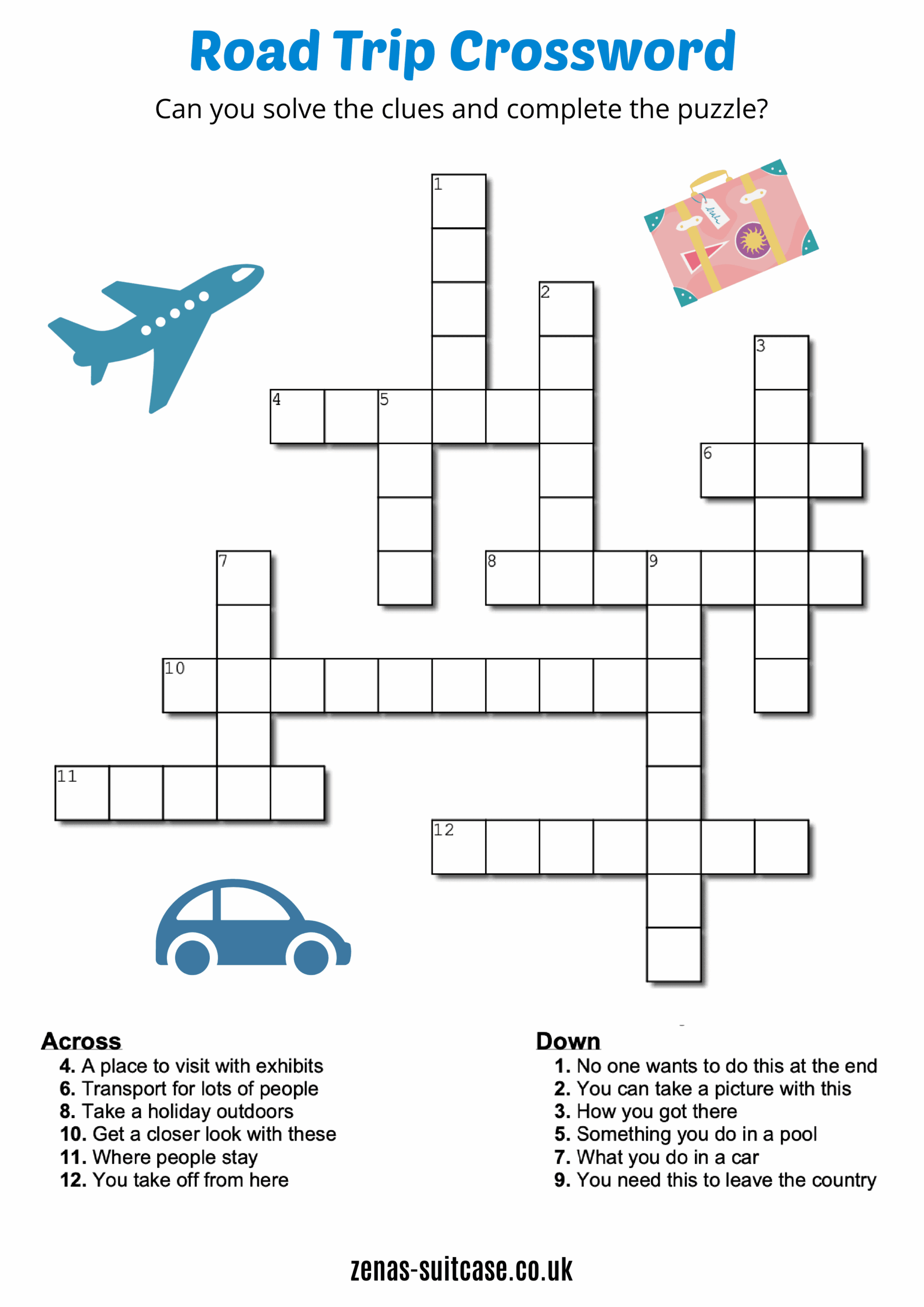 printable car games for road trips