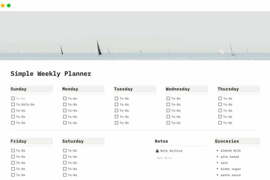 Best Weekly Planner Templates From Notion Notion Marketplace