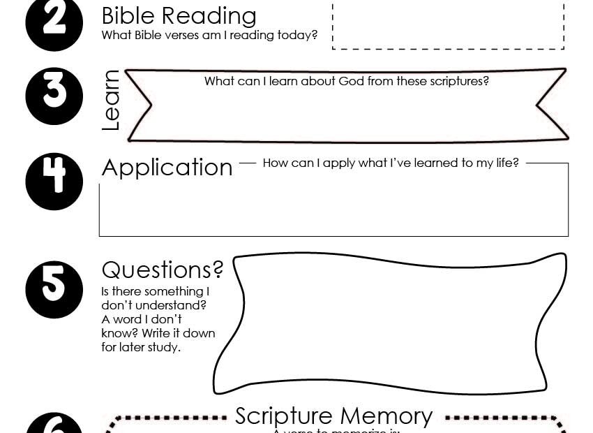 Bible Study Guide For Kids FREE Printable Wildly Anchored Worksheets Library