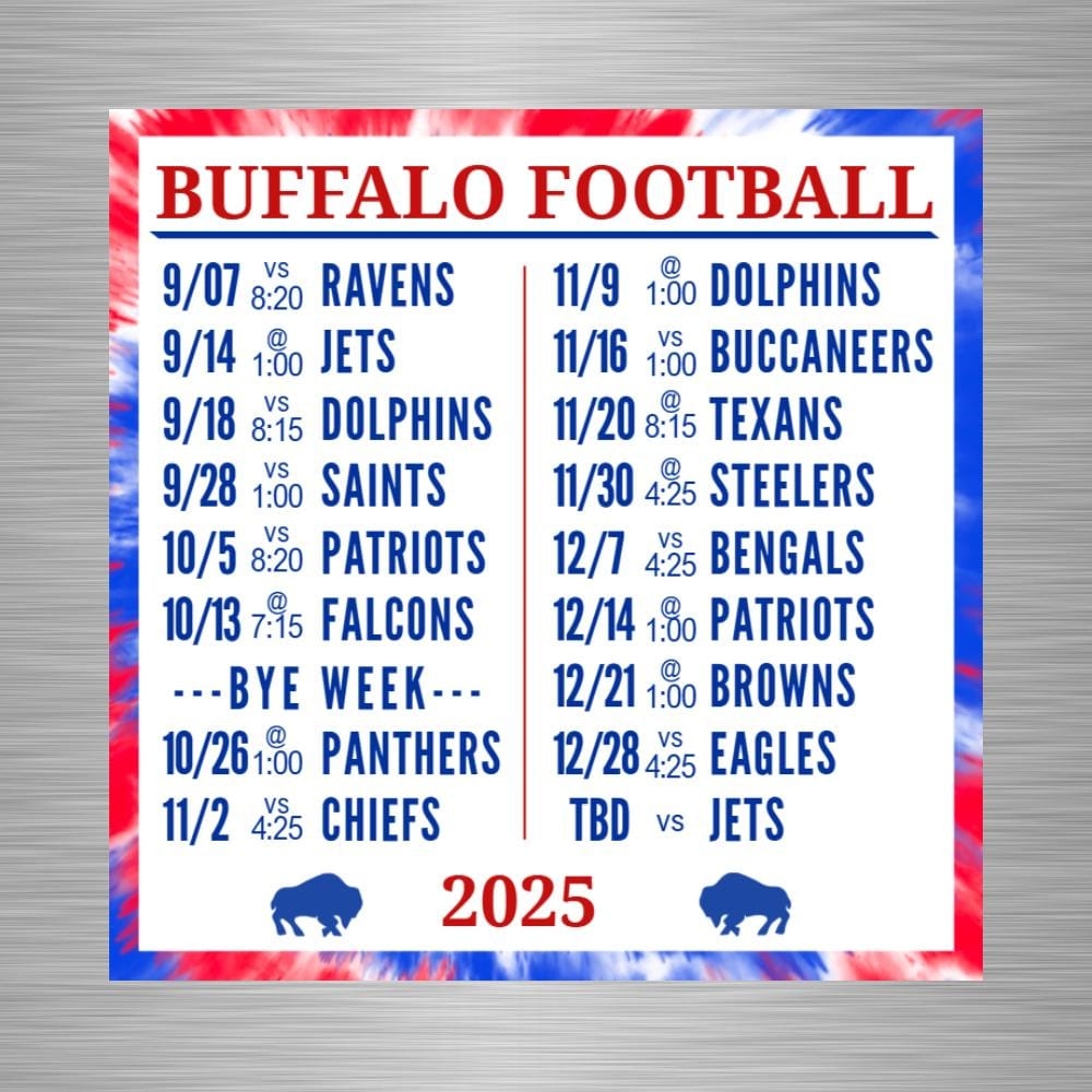 printable buffalo bills schedule
