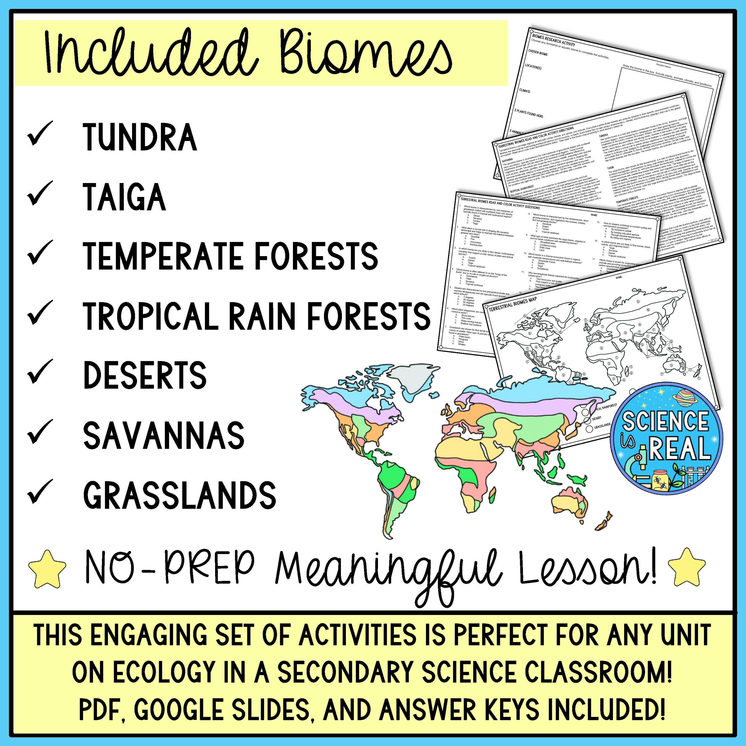 biome map coloring worksheet answer key