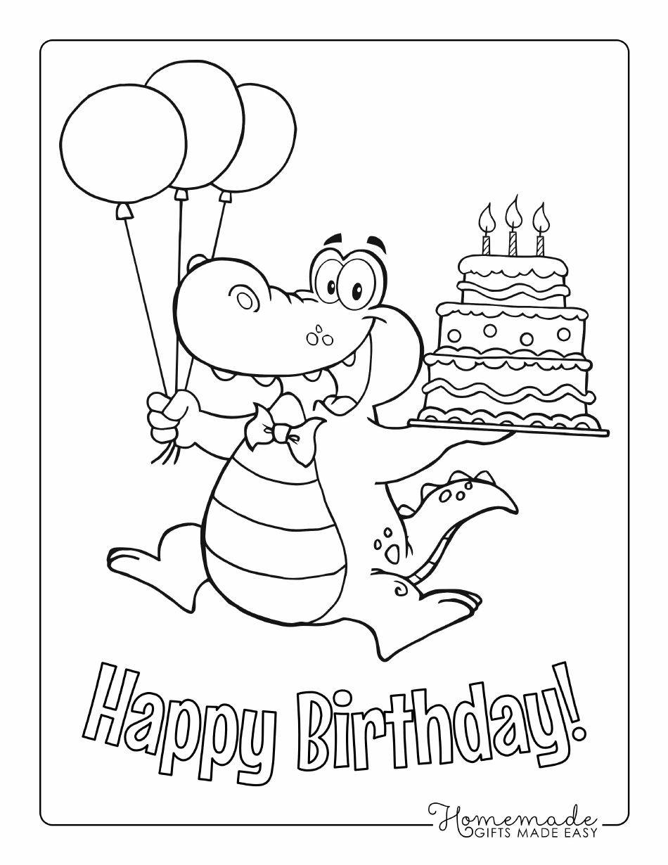 printable happy birthday coloring sheets
