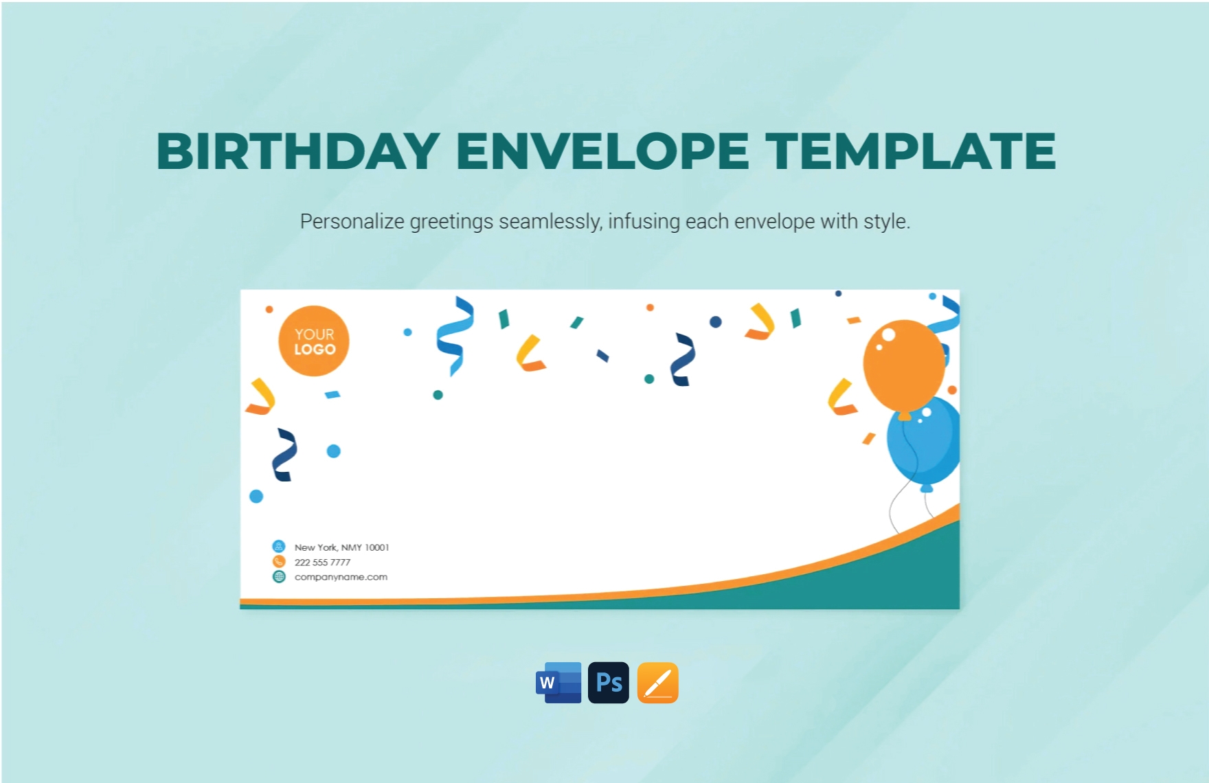 printable happy birthday envelope template