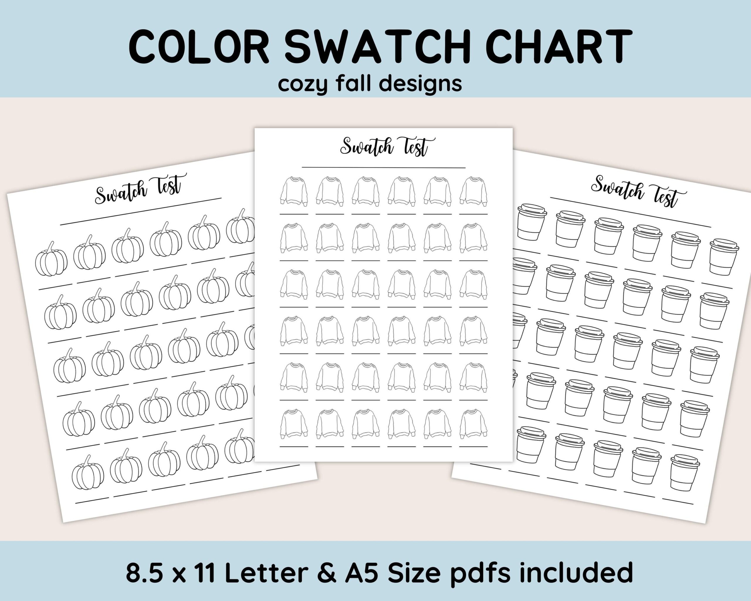 Blank Swatch Chart For Alcohol Markers Printable Marker Swatch 
