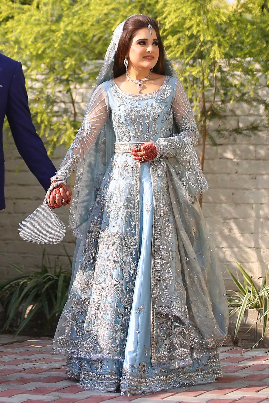 ice blue color dress
