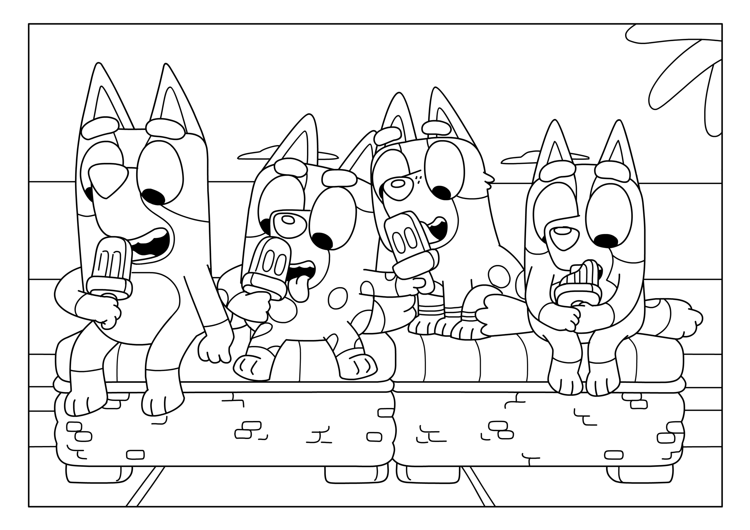 bluey printable coloring pages