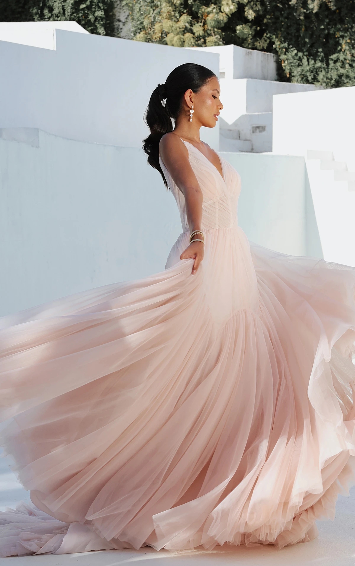 dresses in blush color