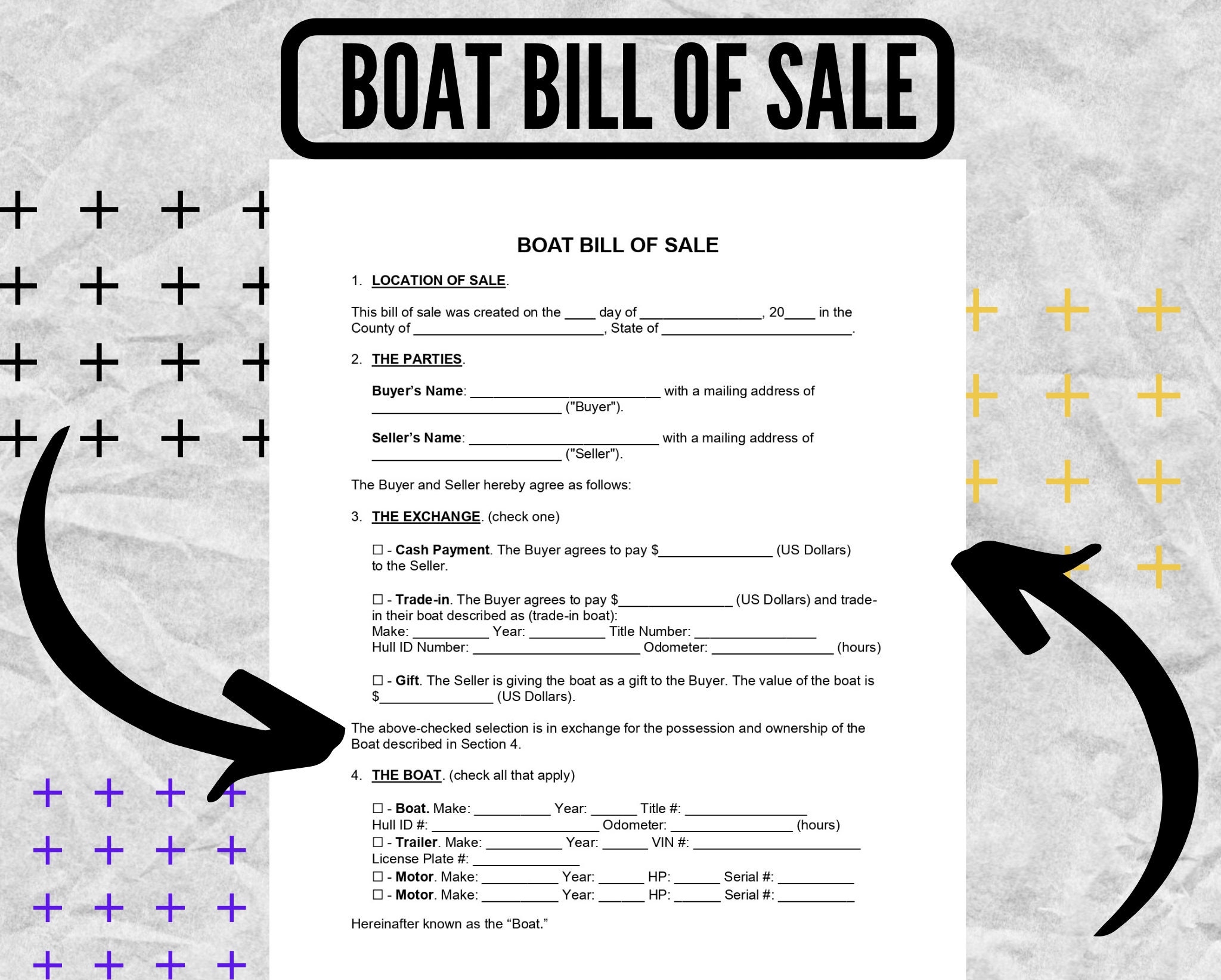 printable boat bill of sale