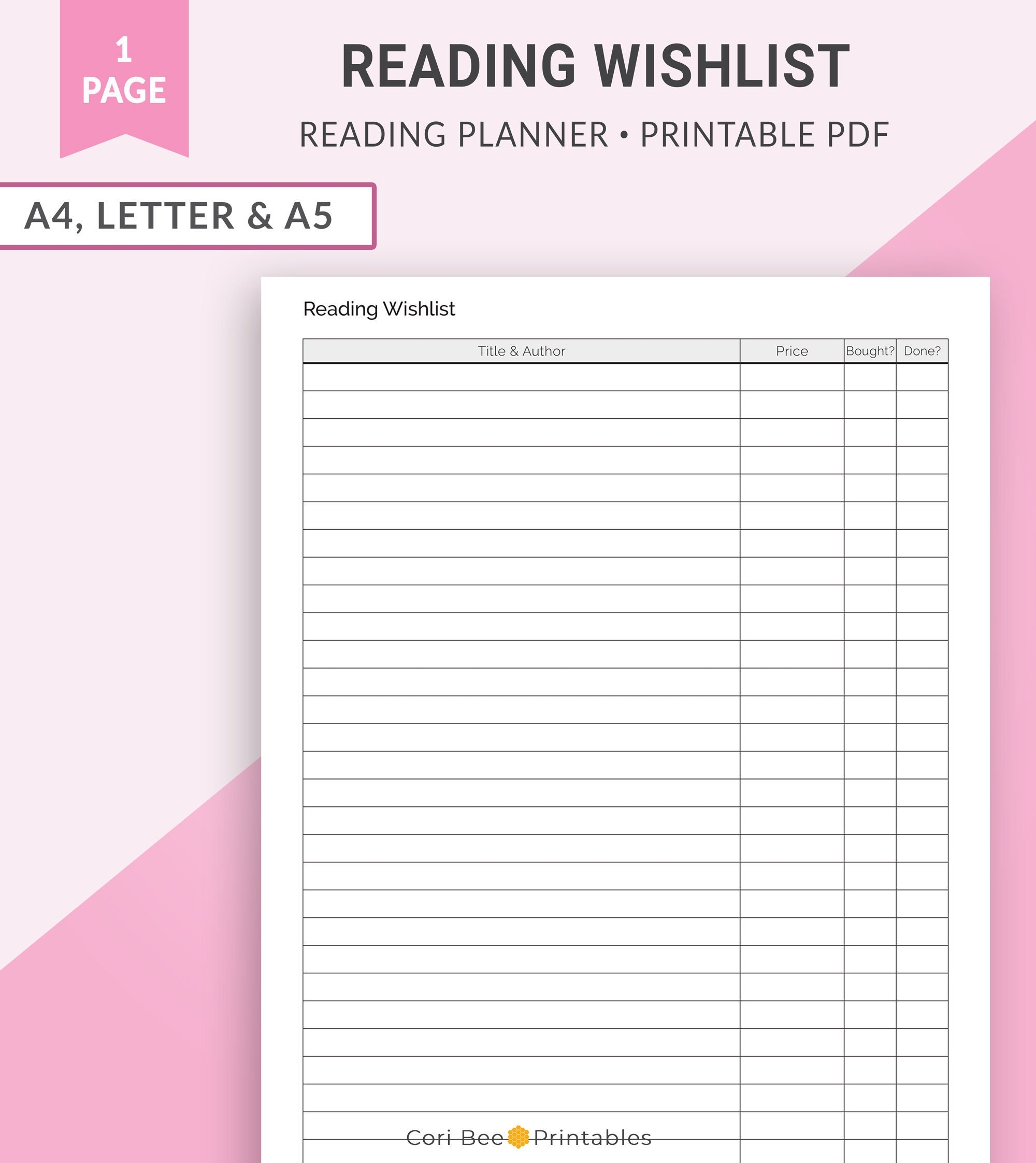 book fair wish list template free printable
