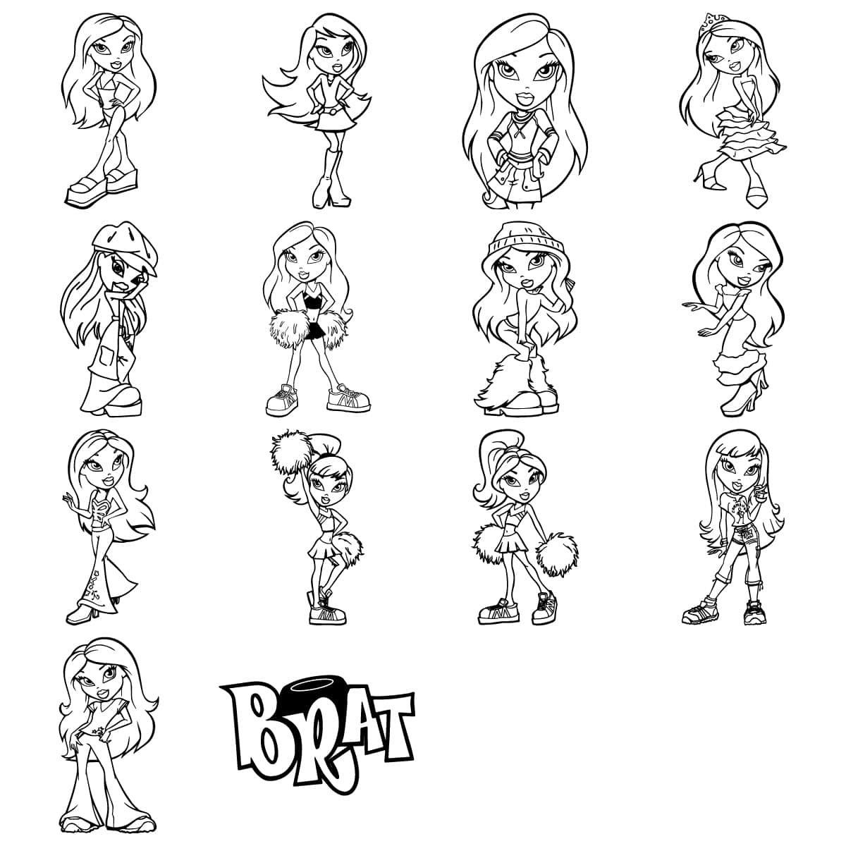 Bratz Vector Pack Bratz SVG Bratz Doll Design Bratz Silhouette