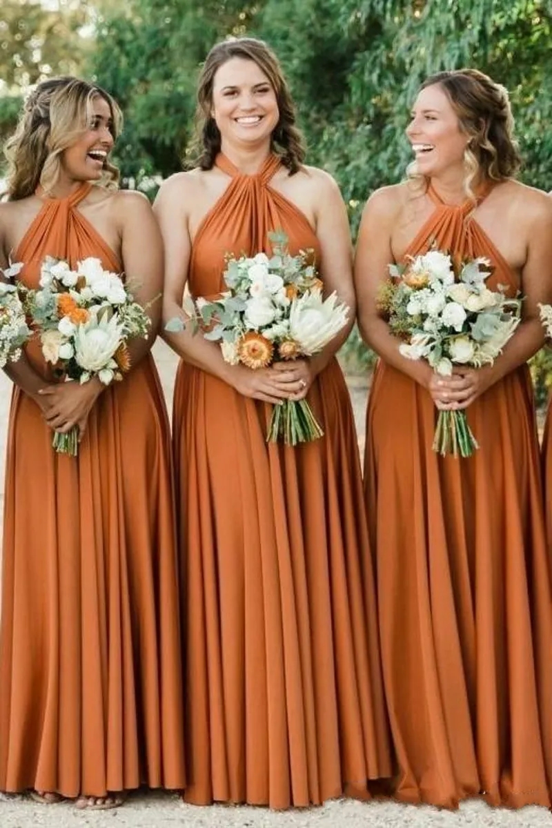 Bridesmaid Dresses Rust Colored Mini Dress