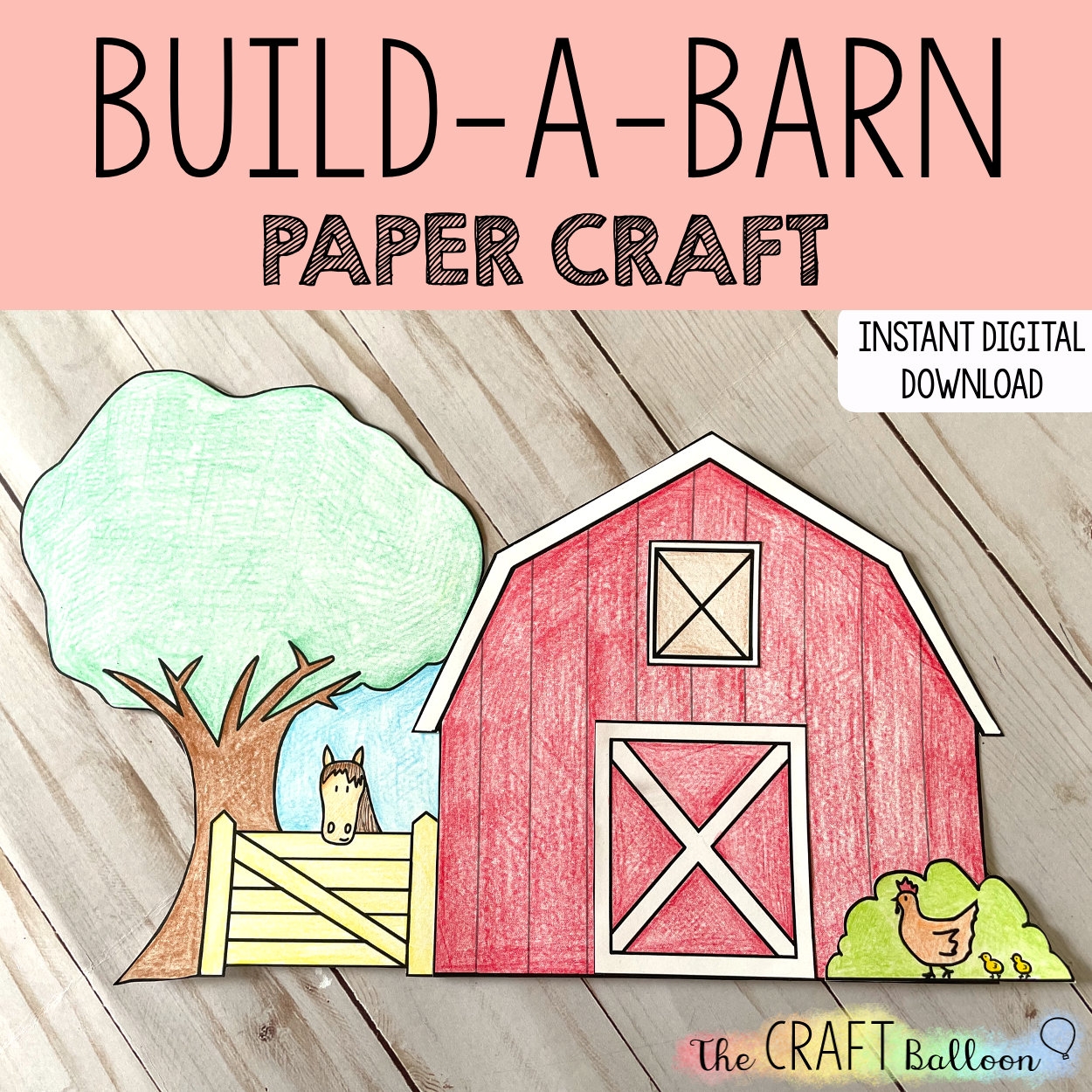 Build A Barnyard Craft printable Template Printable Kids Craft 