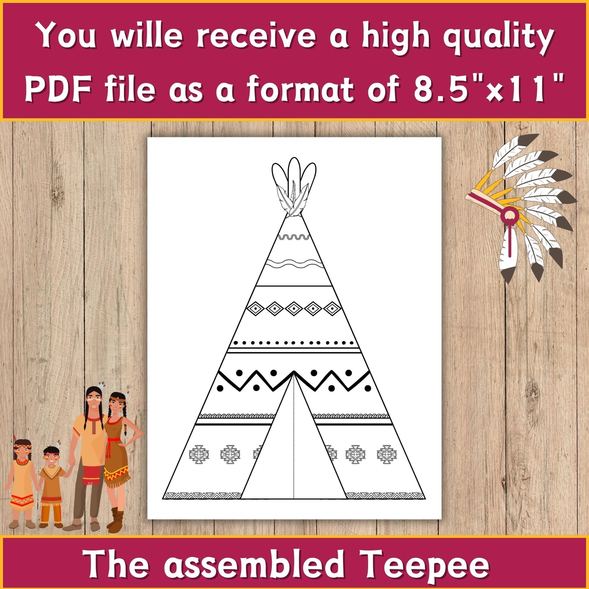 printable teepee template