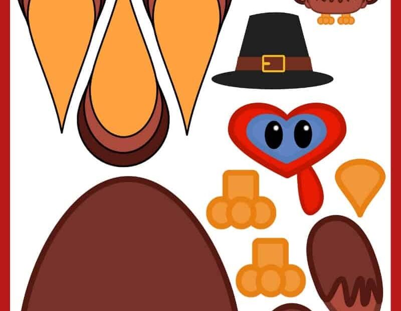 Build A Turkey Free Printable Paper Turkey Template