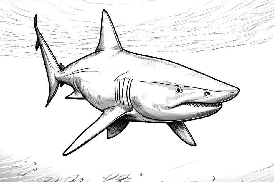 Bull Shark Coloring Pages Free U0026 Printable