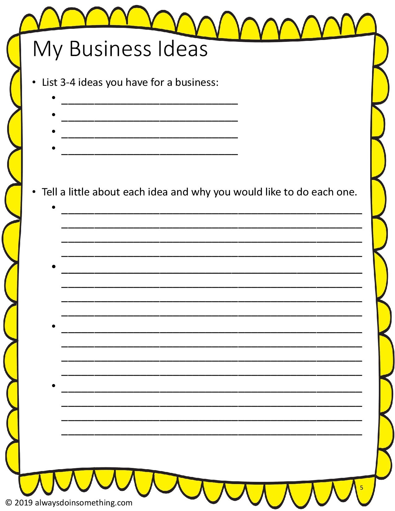 Business Plan Bundle Kids And Teens Made By Teachers