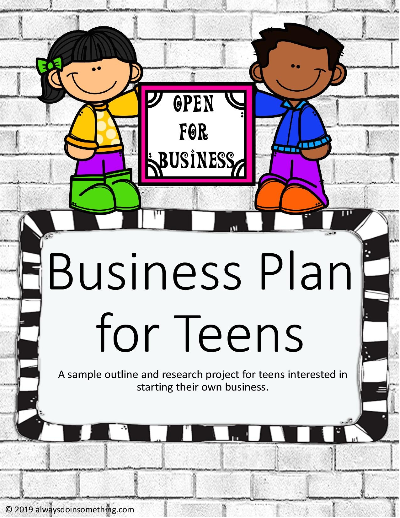 Business Plan For Kids A Sample Outline And Research Guide Made By Teachers