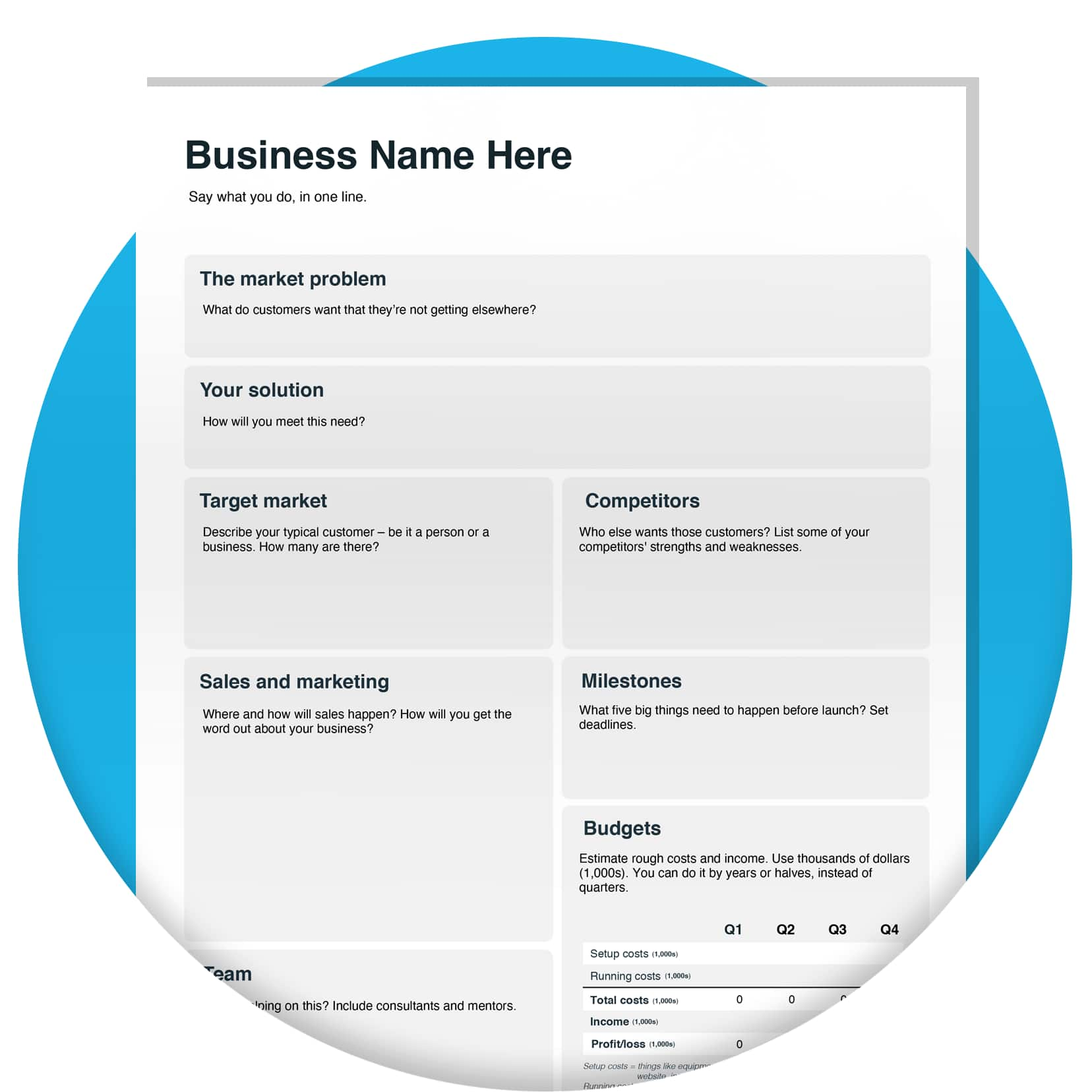 Business Plan Templates Create A Business Plan Xero US